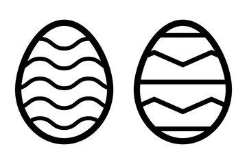 Easter eggs icon set simple design