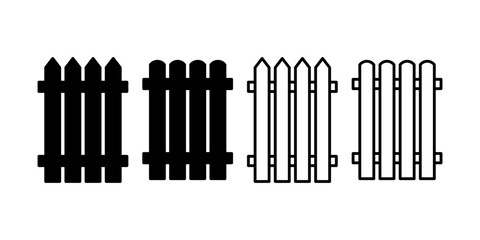 Fence silhouette icon simple design
