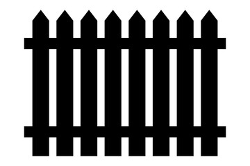 Fence silhouette icon simple design