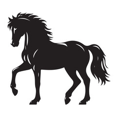 Obraz premium Horse vector silhouette design, isolated white background.