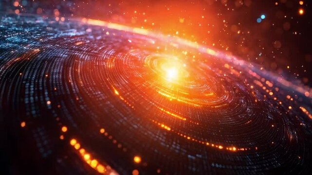 A vibrant swirl of cosmic energy exemplifies the principles of quantum mechanics.