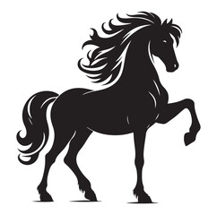 Obraz premium Horse vector silhouette design, isolated white background.