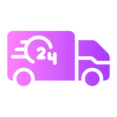 delivery van gradient icon
