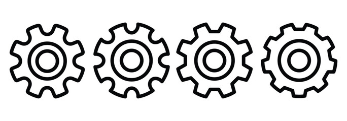 Gear icon vector set. Mechanics icon vector set. Engineering symbol . cogwheel icon. eps 8888.