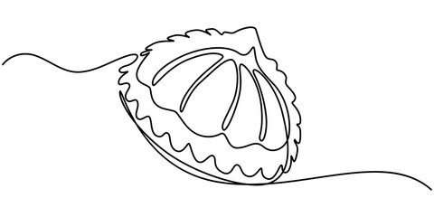 Indian Sweet (Gujia) Icon In Stroke Style, Delicious gujiya continuous one line drawing.