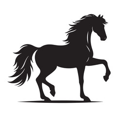 Obraz premium Horse vector silhouette design, isolated white background.