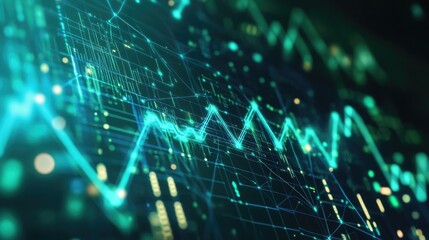 Obraz premium Electric Streams of Innovation Flowing into a Precise Nexus