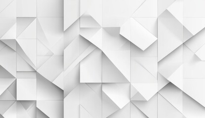 Fototapeta premium Abstract geometric white wall pattern