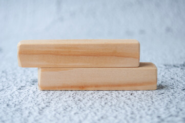 Wooden blocks with customizable space for text. Copy space concept