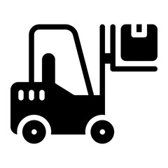 forklift glyph icon © afif