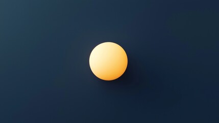 communication concept. Simple yellow sphere against a dark background.