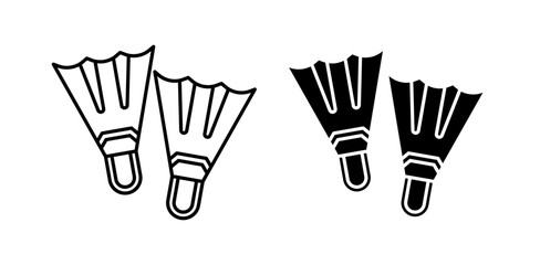 flippers vector icon pack in flat and thin liner vectors graphic for ui designs