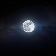 Naklejka premium Stunning Space Background with Moon & Stars - Lunar Surface, Galaxy, Celestial Night Sky Scene - Cosmic Science Fiction Art, Wallpaper, Digital Design for Phone & Desktop