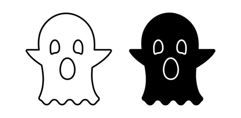 ghost icon pack in flat and thin liner vectors graphic for ui designs