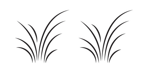 grass icon pack in flat and thin liner vectors graphic for ui designs