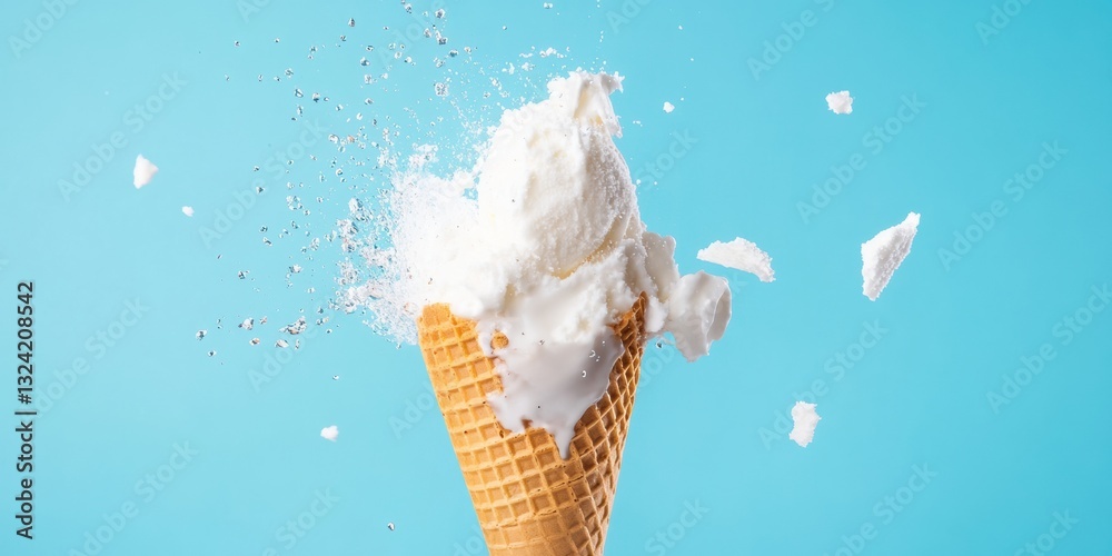 Aufkleber hyper-dynamic culinary innovation explosive soft serve disruption - millennial food design capturing