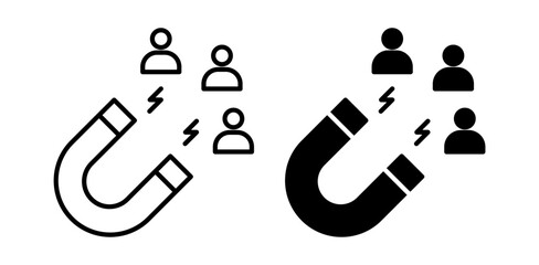 Lead Generation icon pack in flat and thin liner vectors graphic for ui designs