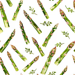 seamless asparagus pattern 