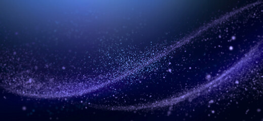 A Radiant Stream of Particles Represents the Flow of Information in a Digital Galaxy, Highlighting the Beauty of Technology and Cosmic Connections