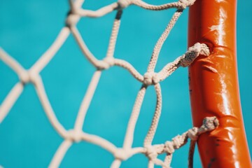 Minimalist Hockey Net Macro Vibrant Industrial Design Meets Sports Performance - Textural Urban Aesthetic for Athletic Branding and Equipment Marketing