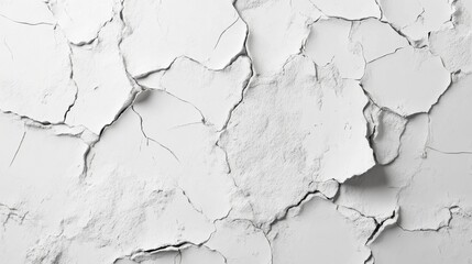 Obraz premium White cracked wall surface background with textured pattern concept