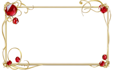 Tropical flowers frame a border with a transparent background PNG