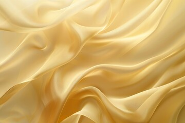 Obraz premium Flowing Golden Satin Fabric with Elegant Folds