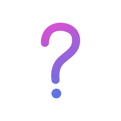 Question mark vector icon, flat design question symbol.