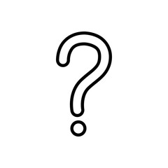 Question mark vector icon, flat design question symbol.