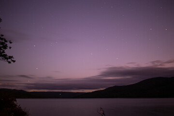 Beautiful twilight on the edge of the Irapé dam, the second largest dam in Latin America