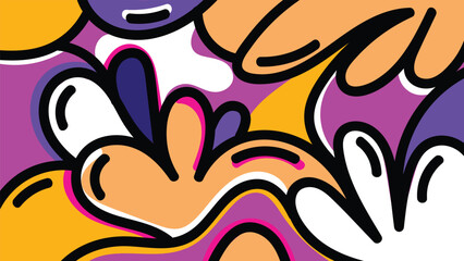 Abstract groovy background design. Vector editable file