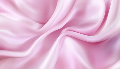 Delicate pink silk fabric folds