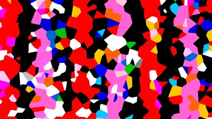 Colorful Abstract Geometric Mosaic with Irregular Polygonal Shapes. Artwork. Illustration