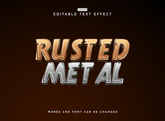 fresh color rusted metal liquid 3d style bold font effect