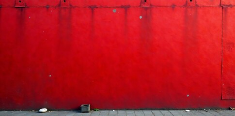Close-up shot of textured red concrete wall, grunge urban backdrop, textured, wall, concrete