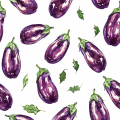 seamless eggplant pattern