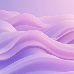 Obraz premium A serene and smooth wave pattern in soft purple and pink hues, creating a tranquil and modern atmosphere. Perfect for designs requiring a calming, abstract aesthetic.