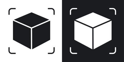 AR Icons vectors set for web designs in black colors