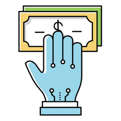 Money Transfer and Ai Payment Vector Icon design