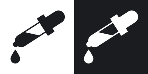Dropper bottle Icons vectors set for web designs in black colors