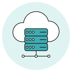 Fototapeta premium Hosting icon, Reliable Hosting Solutions, Secure and Scalable Hosting, cloud, sign, icon