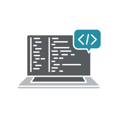 Fototapeta premium Programming flat icon.