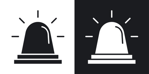 Gyrophare Icons vectors set for web designs in black colors