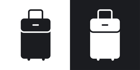 Journey bag Icons vectors set for web designs in black colors