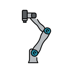 collaborative robot  color line icon for digital and print projects.