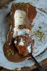 The popular San Sebastian cheesecake. It is also known as burnt cheesecake. A delicious homemade dessert.