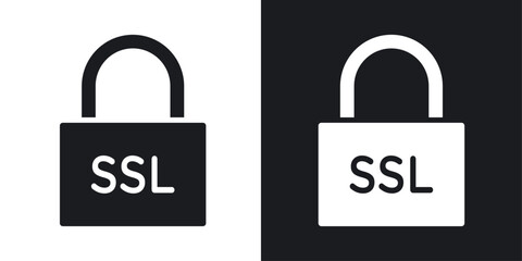 SSL Icons vectors set for web designs in black colors