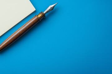 Fototapeta premium Set of tools over blue background, top view with space for text