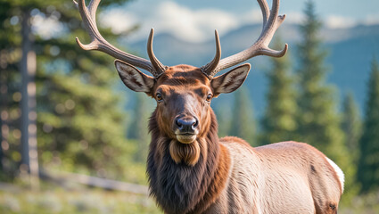 Naklejka premium moose in Olympic National Park, America 