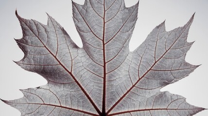 Obraz premium close-up of a maple leaf with intricate veins